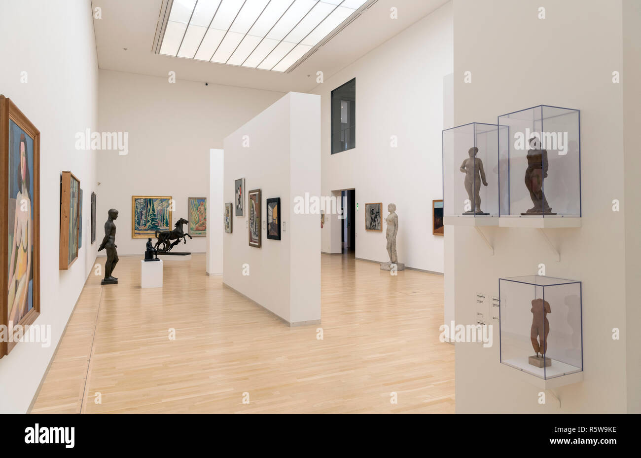 Interior de la Galería Nacional de Dinamarca (Statens Museum for Kunst), Copenhague, Dinamarca Foto de stock