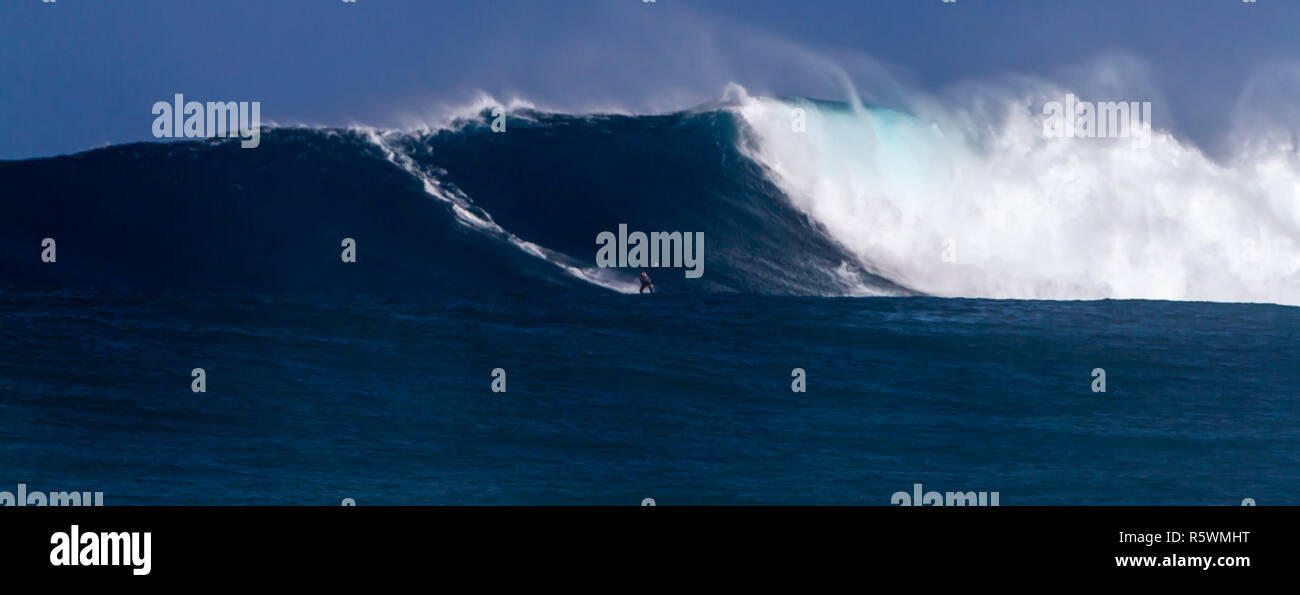 Olas de surf en Hawai Foto de stock