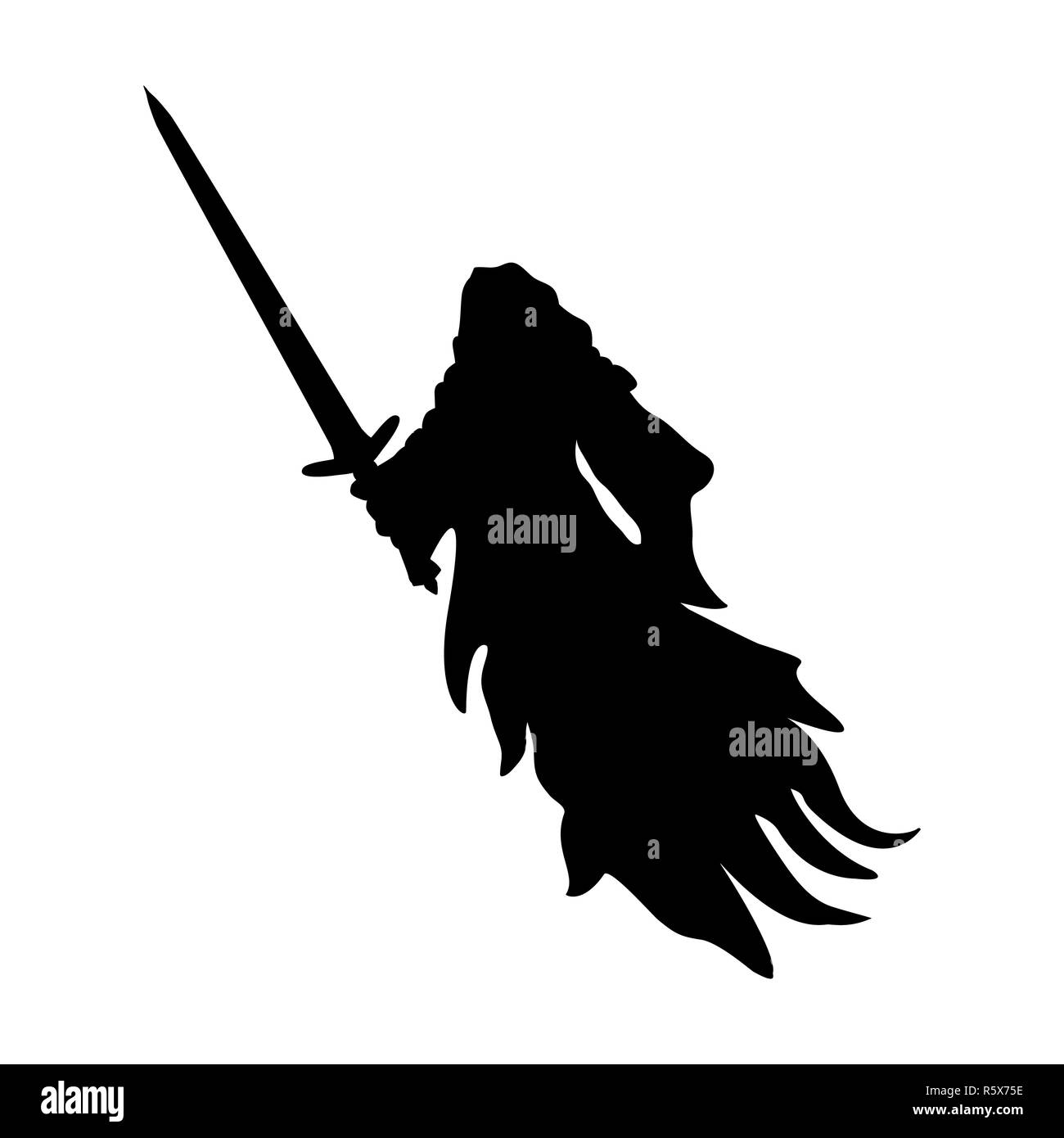 Silueta De Ghost Scary Monster Fantasy Fotografia De Stock Alamy