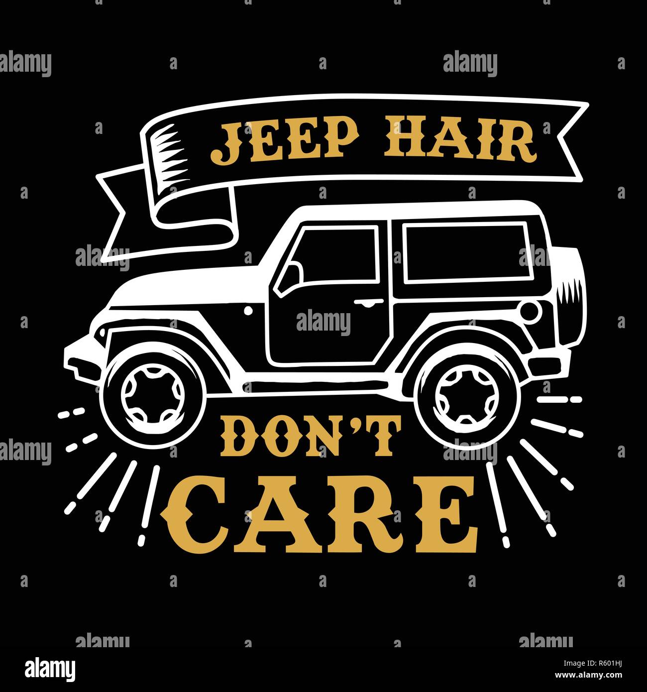 Cabello Jeep no importa, mejor para el diseño de impresión como la ropa,  camiseta, y otros Imagen Vector de stock - Alamy