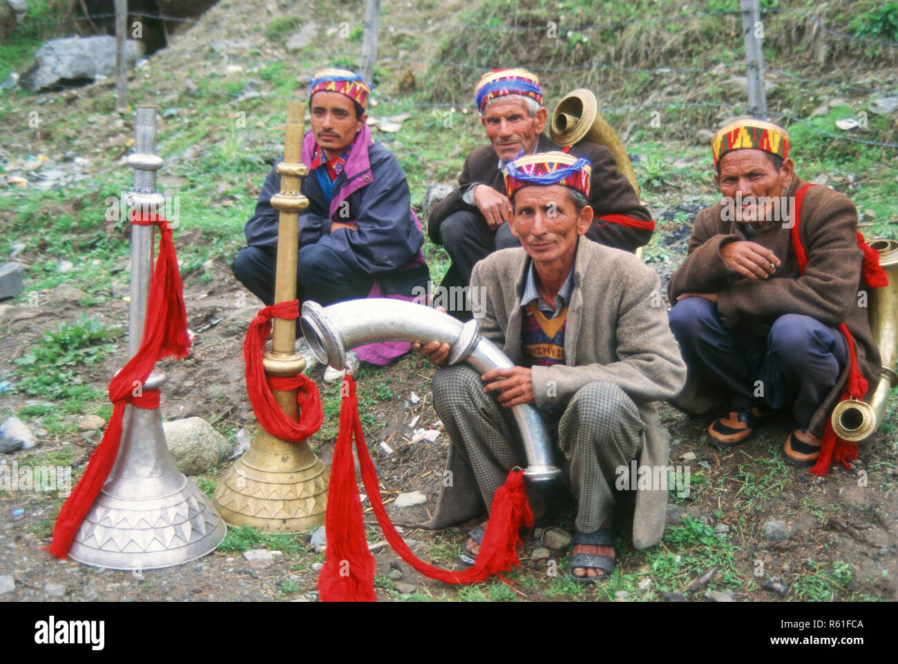 Las personas locales en Manali, Himachal Pradesh, India Foto de stock
