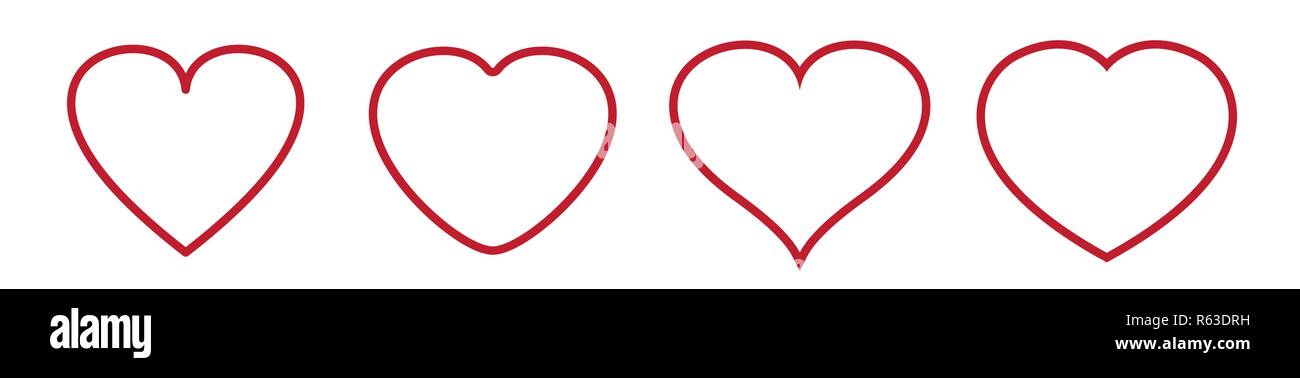 Iconos De Corazon Vector Simbolo De Amor Firmar El Dia De San Valentin Imagen Vector De Stock Alamy