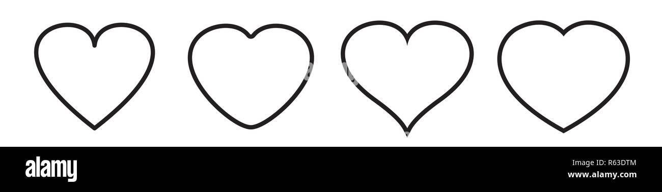 Iconos De Corazon Vector Simbolo De Amor Firmar El Dia De San Valentin Imagen Vector De Stock Alamy
