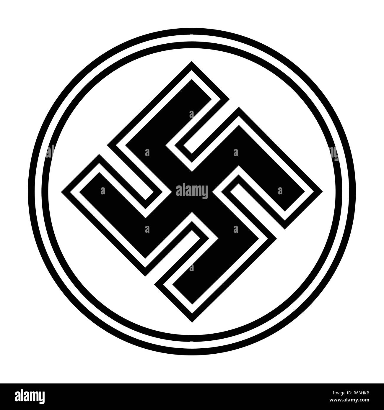 El símbolo Nazi ison utilizado en la Segunda Guerra Mundial Ilustración del Vector