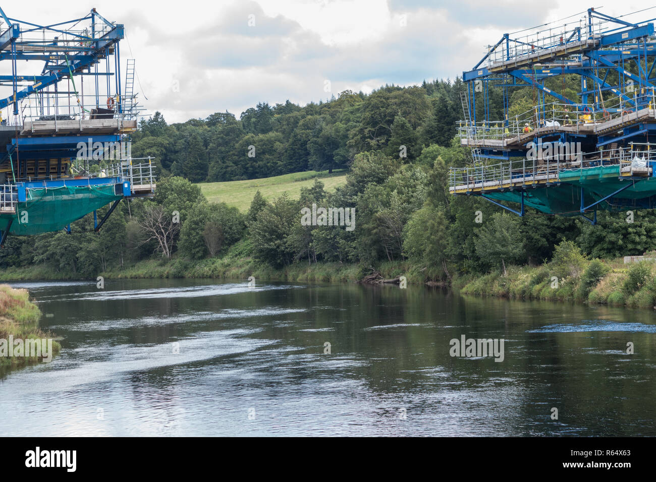Construcción de puente de derivación de Aberdeen Foto de stock