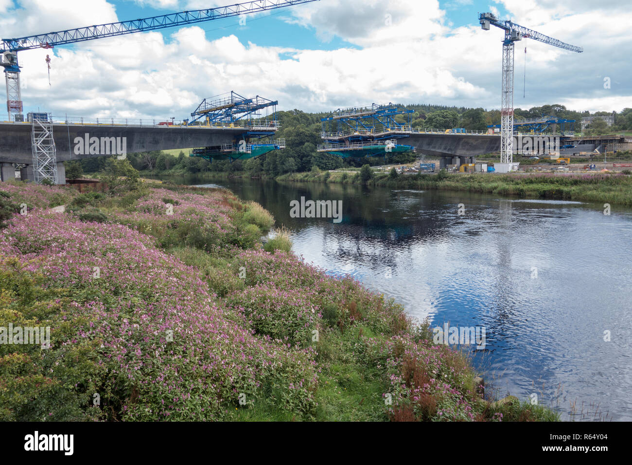 Construcción de puente de derivación de Aberdeen Foto de stock