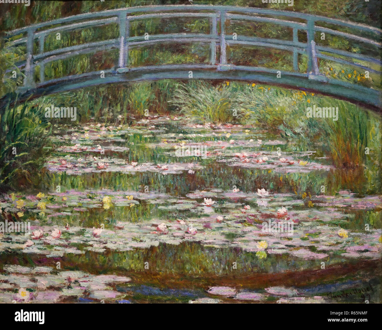 Claude Monet pintura - La pasarela Japonés,1899 Foto de stock