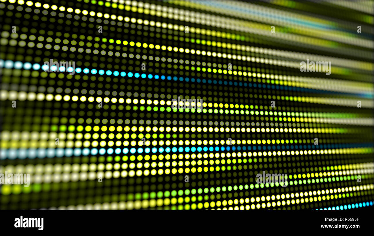 Puntos verdes y azules luces LED con profundidad Fotografía de stock - Alamy