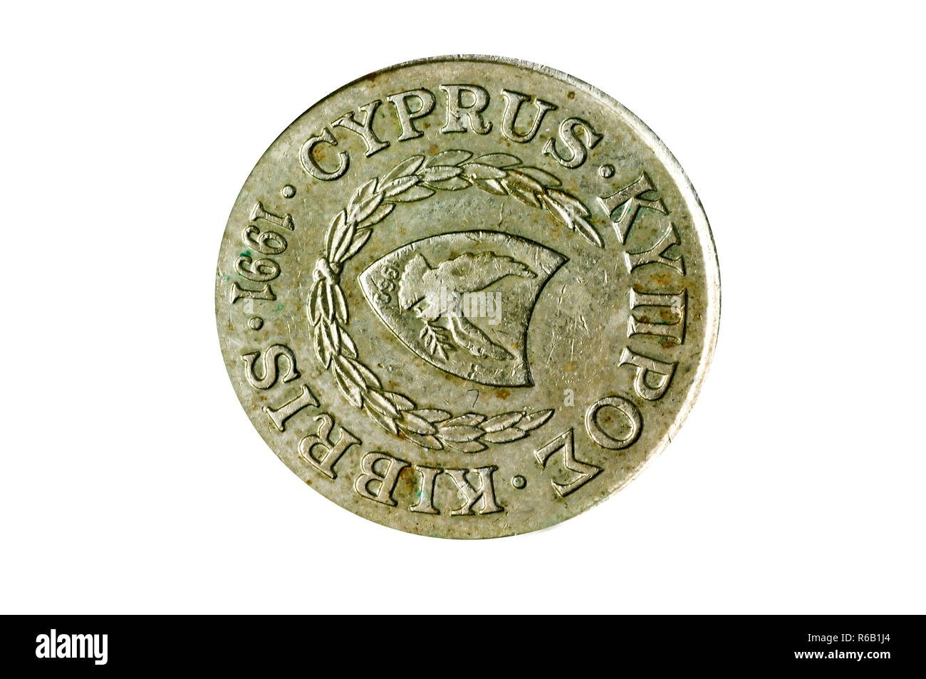 Antigua moneda europea de Chipre Fotografía de stock - Alamy