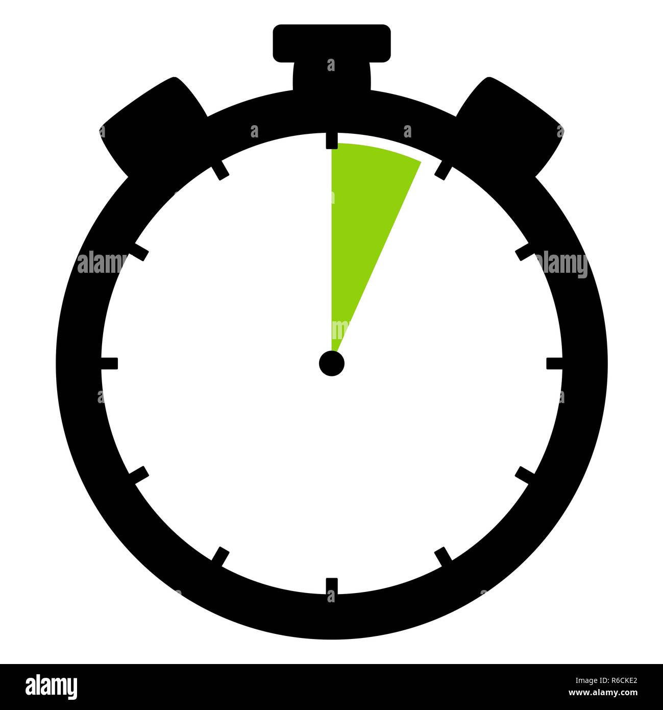 Icono cronómetro: 4 minutos y 4 segundos. Foto de stock