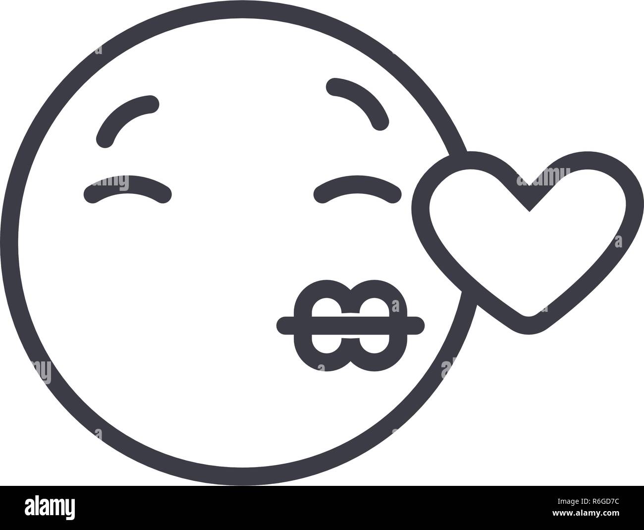 Kissing smiley icon cartoon illustration fotografías e imágenes de alta  resolución - Alamy