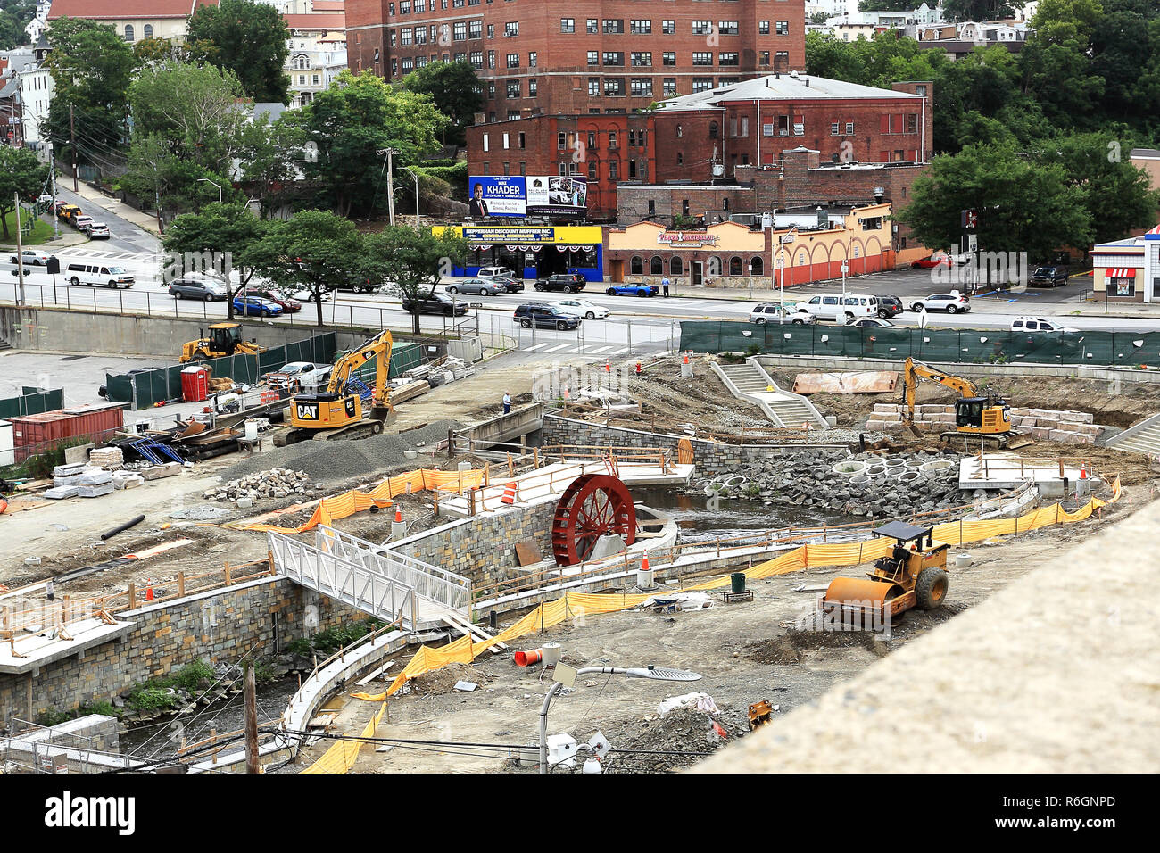 Proyecto de construcción de Yonkers Nueva York Foto de stock