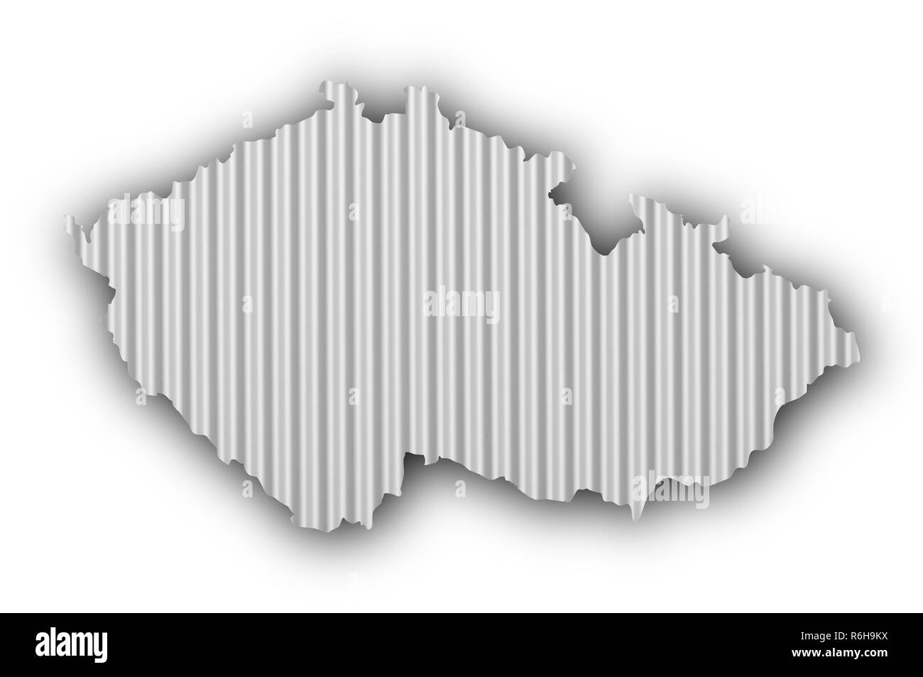 Mapa de la república checa en la textura Foto de stock