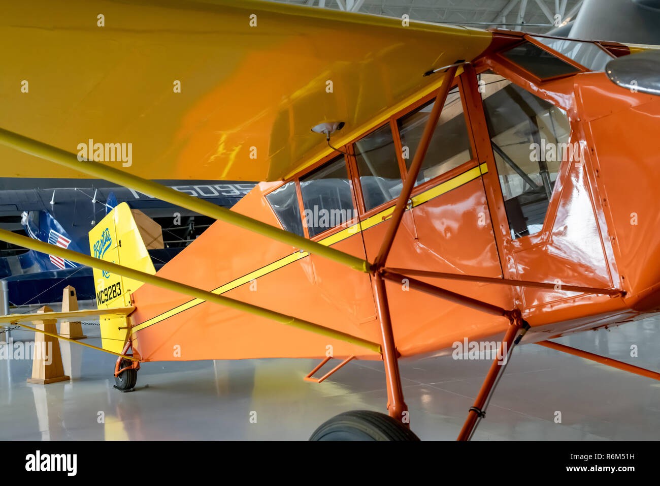Curtiss Robin B en el Evergreen Aviation & Space Museum en McMinnville, Oregon Foto de stock