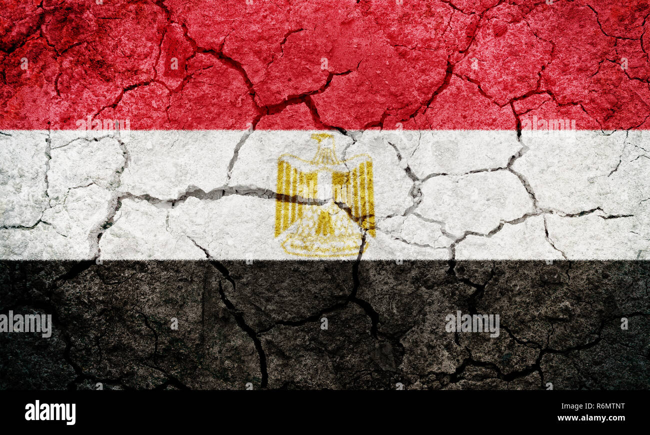 República Árabe de Egipto la bandera Foto de stock