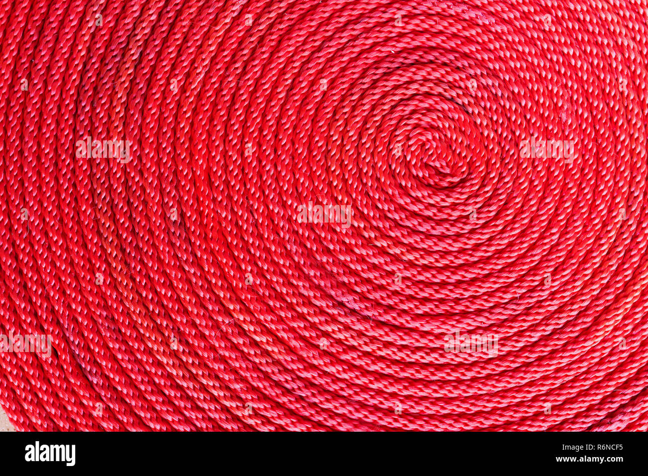 Bobina de cuerda roja Foto de stock