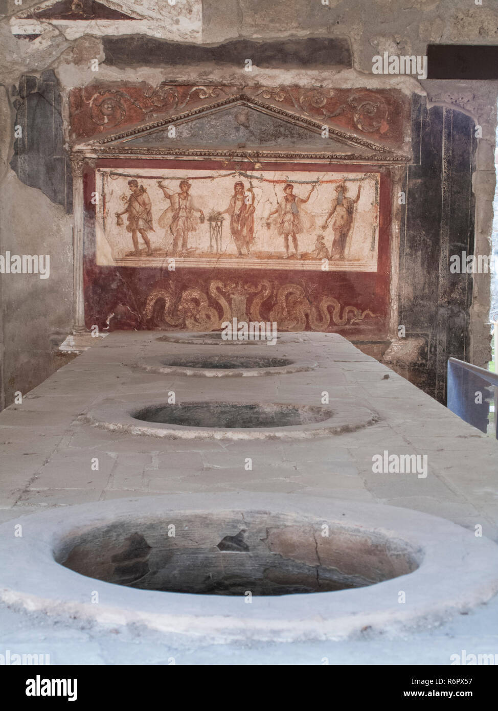 De Thermopolium Vetutius Placidus en Pompeya en Italia Foto de stock