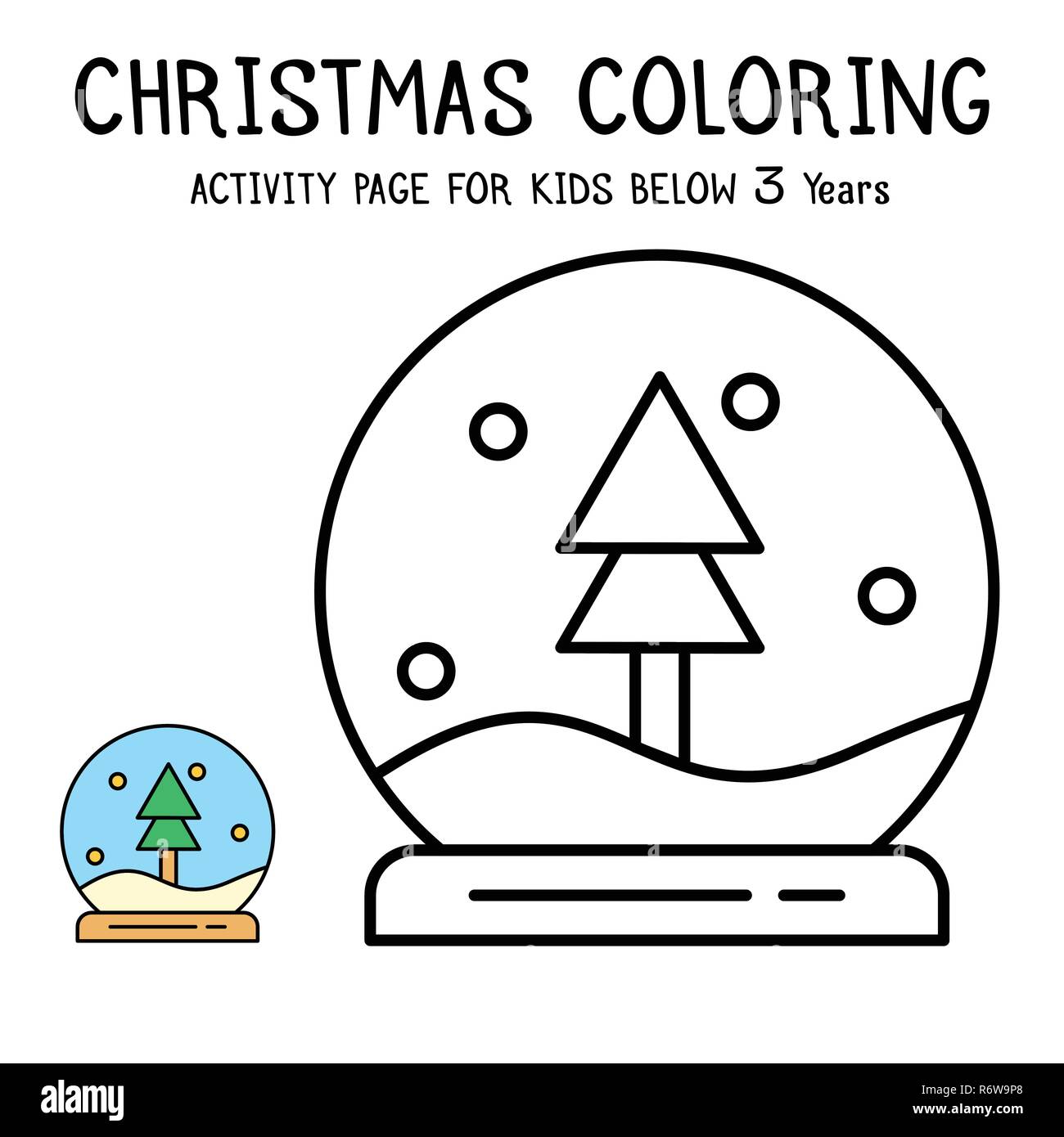 Libro de actividades navideñas para colorear para niños menores de 3 años  14291711 Vector en Vecteezy