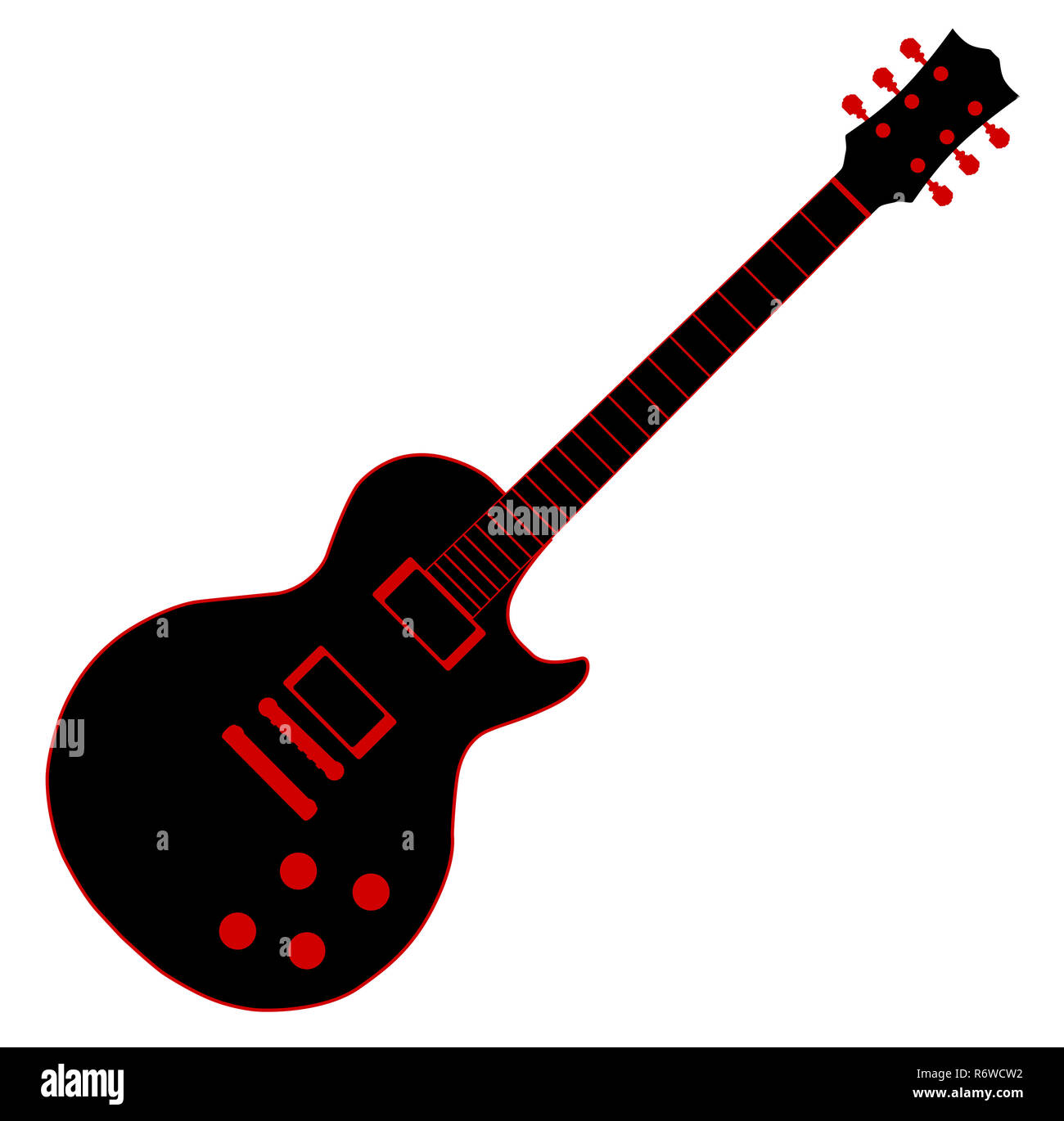 Guitarra Negra de dibujos animados Fotografía de stock - Alamy