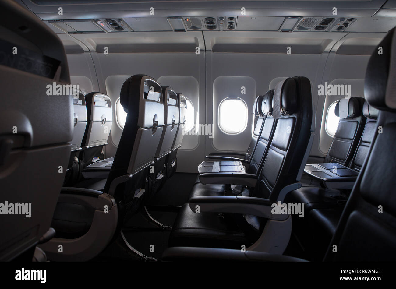 La clase Business y asientos en la cabina de un Airbus A320 de British