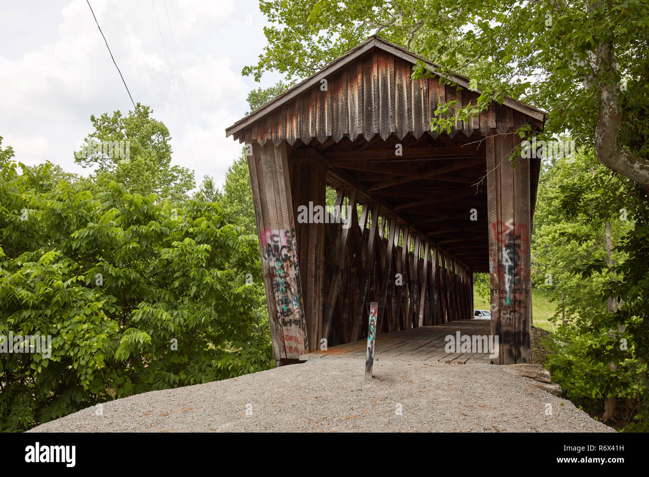 Switzer puente cubierto cerca de Frankfort, Kentucky Foto de stock