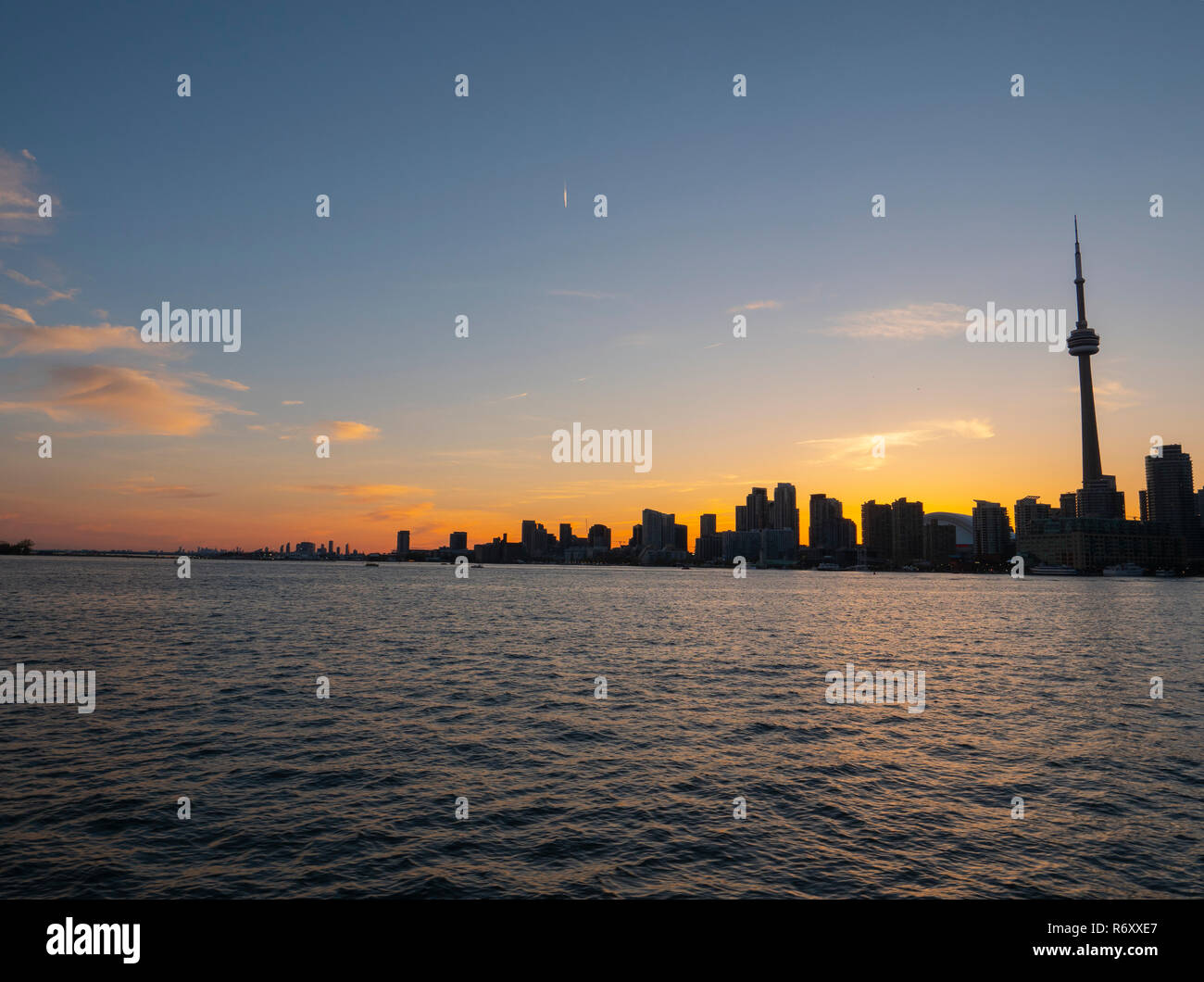 El centro de Toronto sunset Foto de stock
