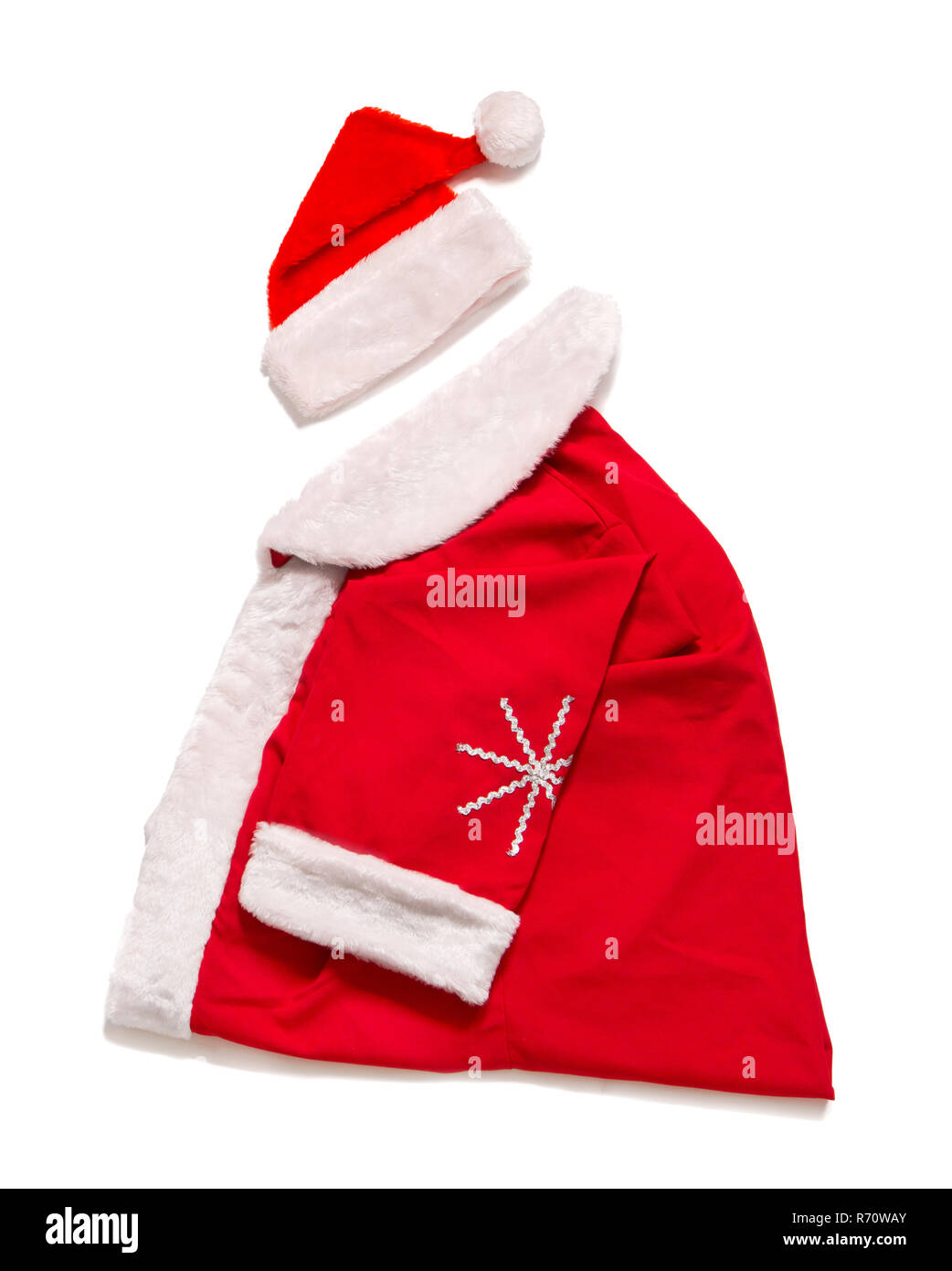 Ropa De Santa Claus Abrigo Y El Sombrero Santa Aislado Sobre Un Fondo Blanco Fotografia De Stock Alamy