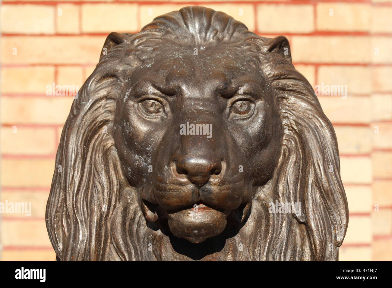 León figura en el Schlossmühlendamm, Harburg, Hamburgo, Alemania, Europa, Harburg, Hamburgo, Alemania, Europa I am, Harbu Löwenfigur Schlossmühlendamm Foto de stock