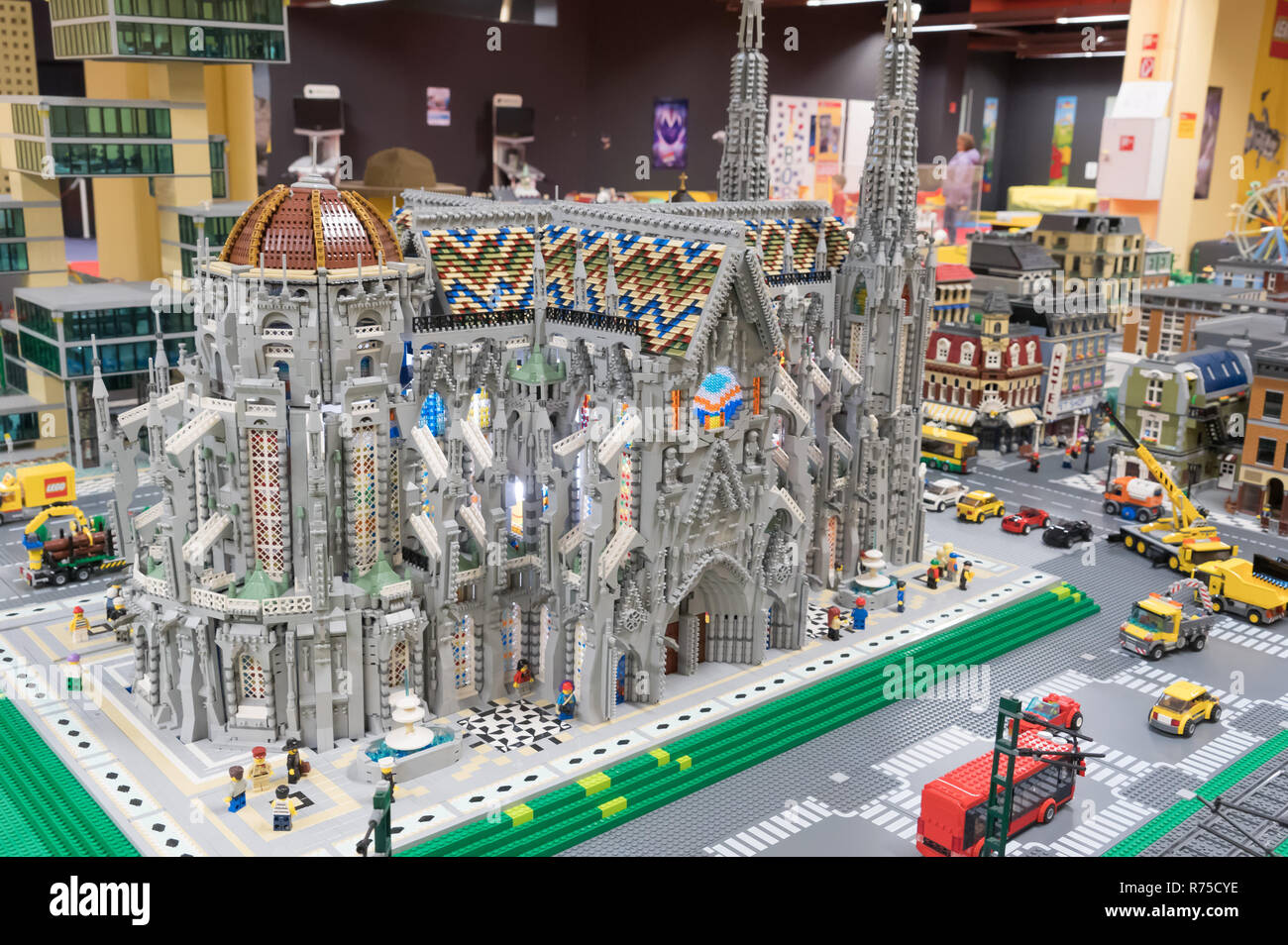 Budapest, Hungría. 7 dic, 2018. Construcciones Lego son vistos en la  pantalla al KockaPark en Budapest, Hungría, el 7 de diciembre, 2018. (Brick  KockaPark Park en húngaro) presenta una exposición de la