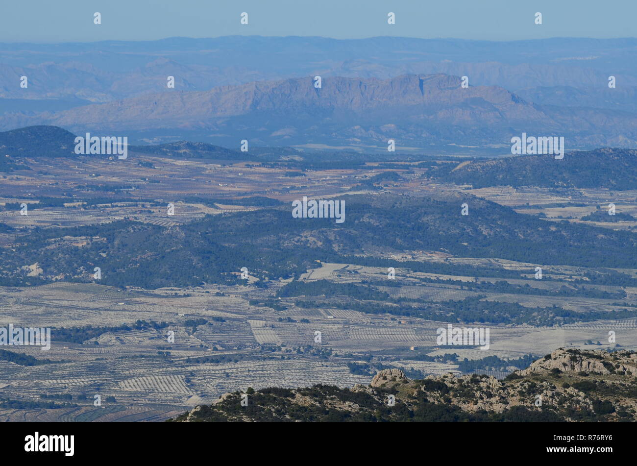 Morrón de Alhama mountain Trail, el macizo de Sierra Espuña, Murcia (sureste de España) Foto de stock