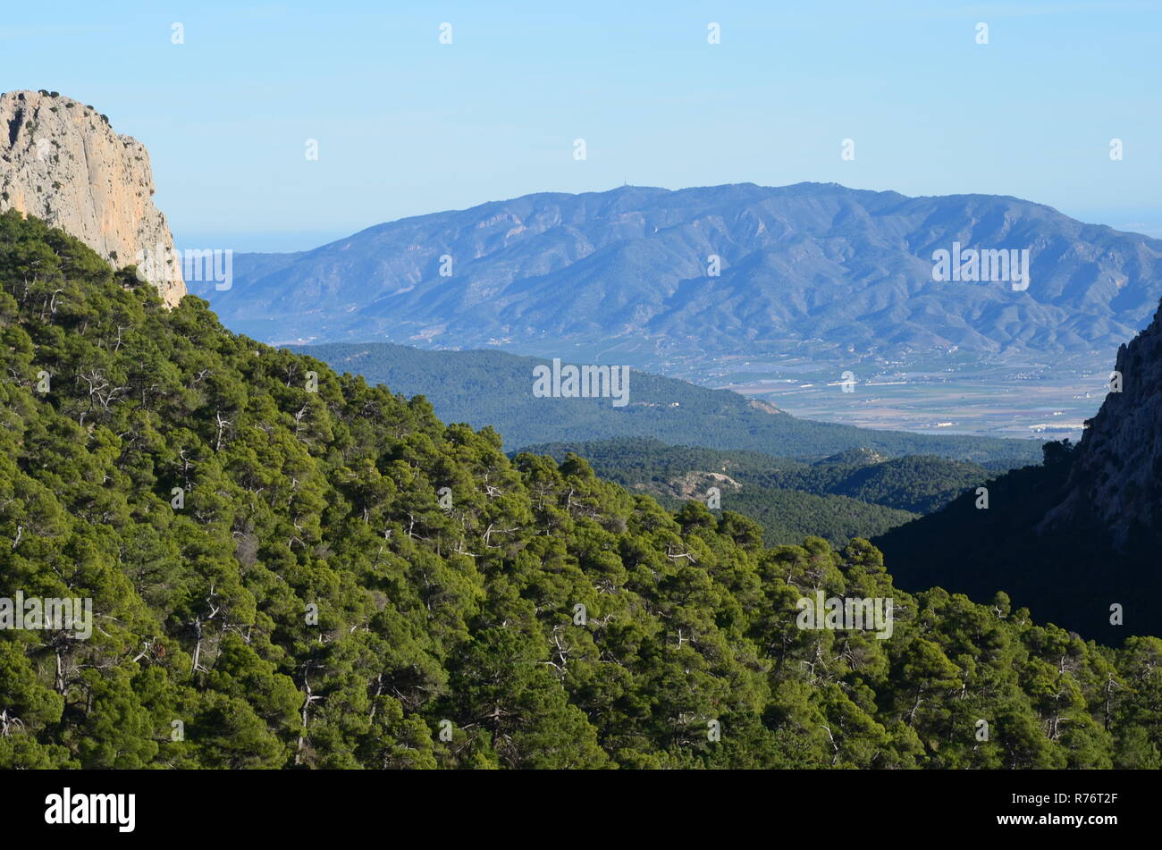 Morrón de Alhama mountain Trail, el macizo de Sierra Espuña, Murcia (sureste de España) Foto de stock