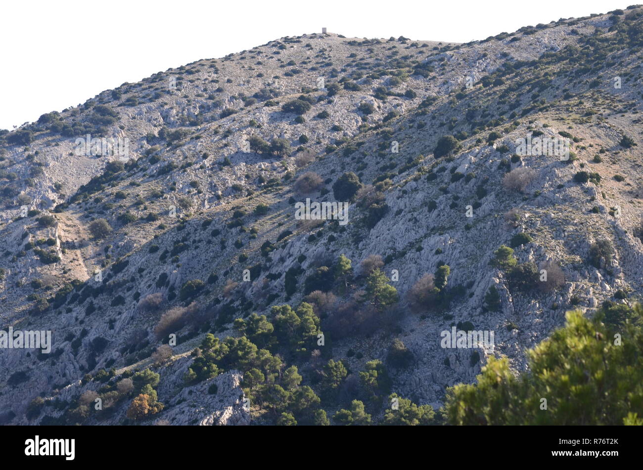 Morrón de Alhama mountain Trail, el macizo de Sierra Espuña, Murcia (sureste de España) Foto de stock