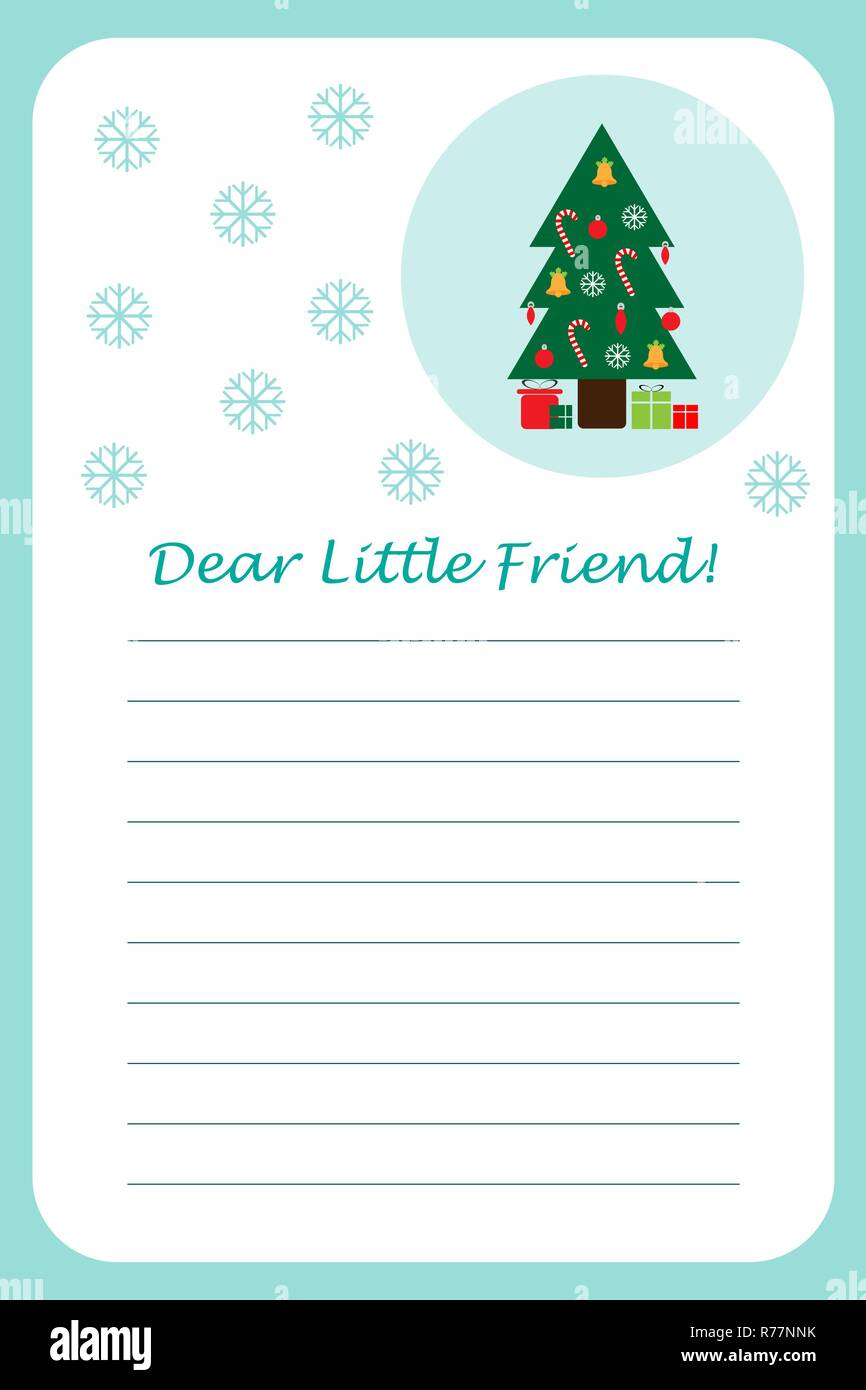 Carta de Navidad de Santa Claus para niños, plantilla layot, divertidas  actividades preescolares para niños, vector Imagen Vector de stock - Alamy
