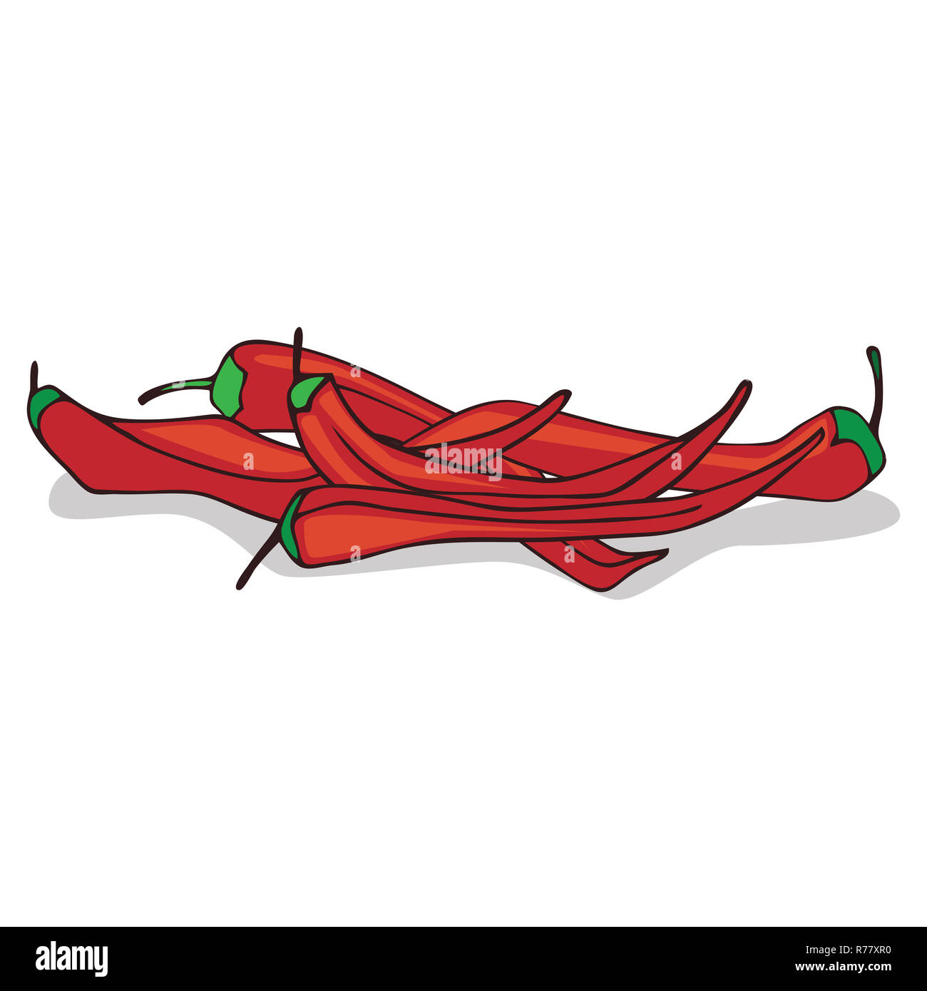 Aislar maduras red hot chili pepper Foto de stock