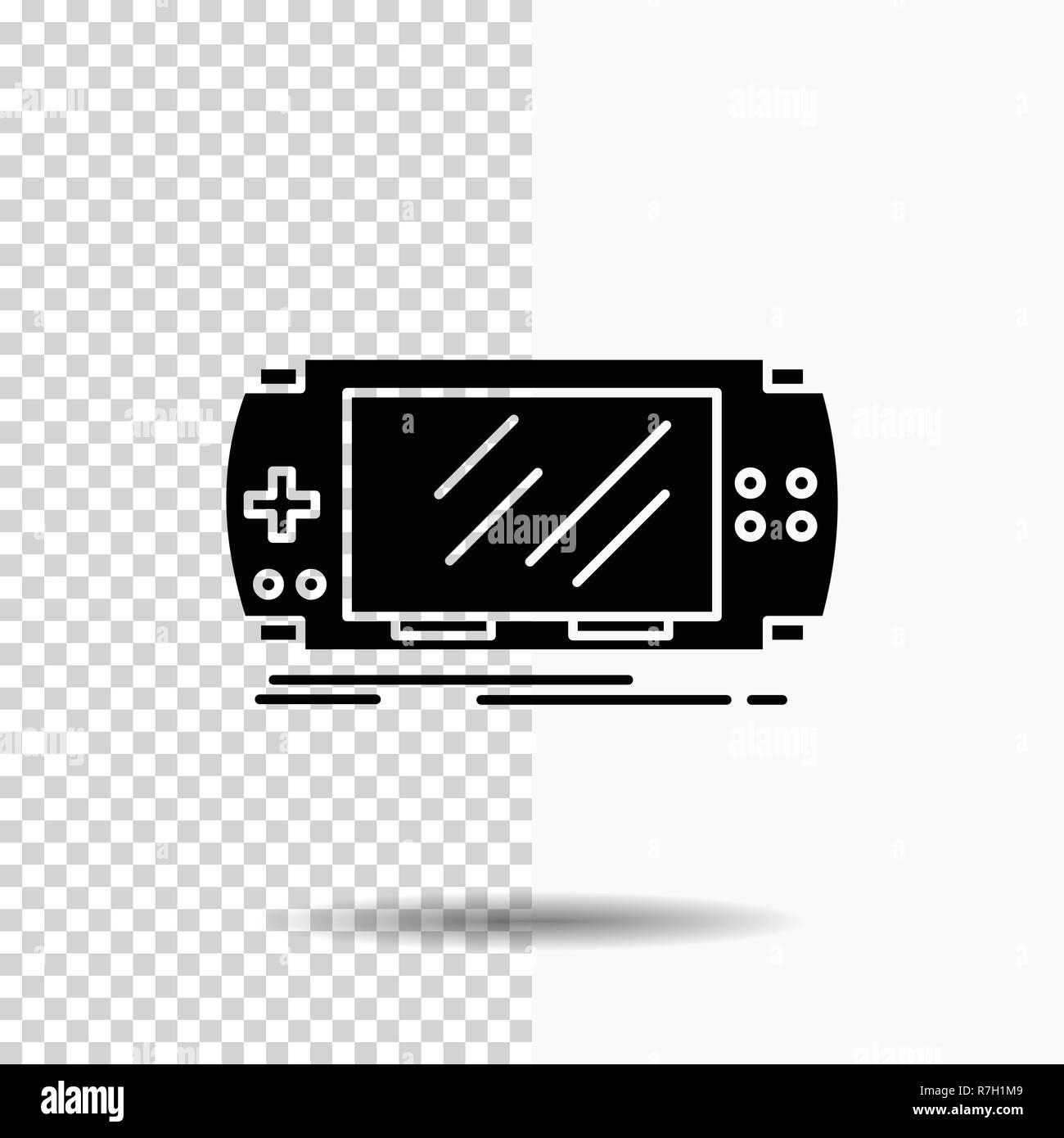 Sistema, dispositivo, juego, juegos, PSP Icono glifo sobre fondo  transparente. Icono negro Imagen Vector de stock - Alamy