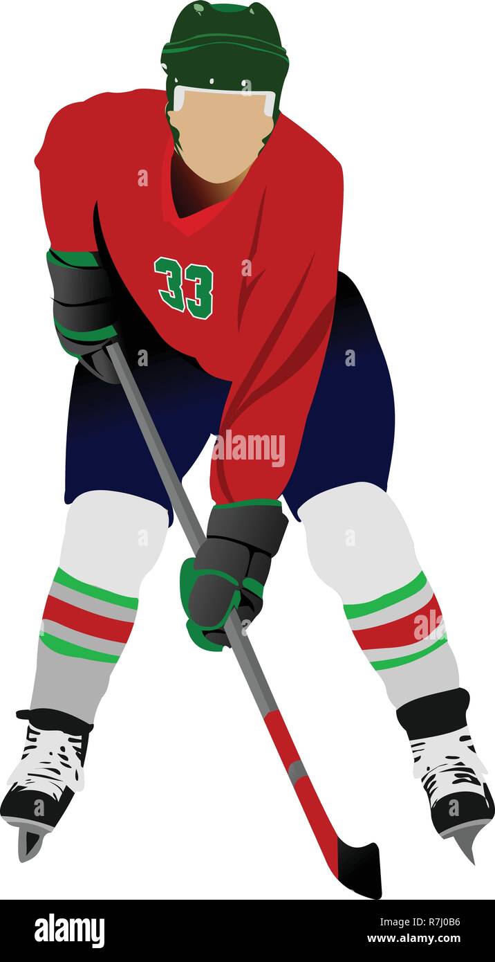 Jugadores de hockey sobre hielo. Ilustración vectorial Imagen Vector de  stock - Alamy