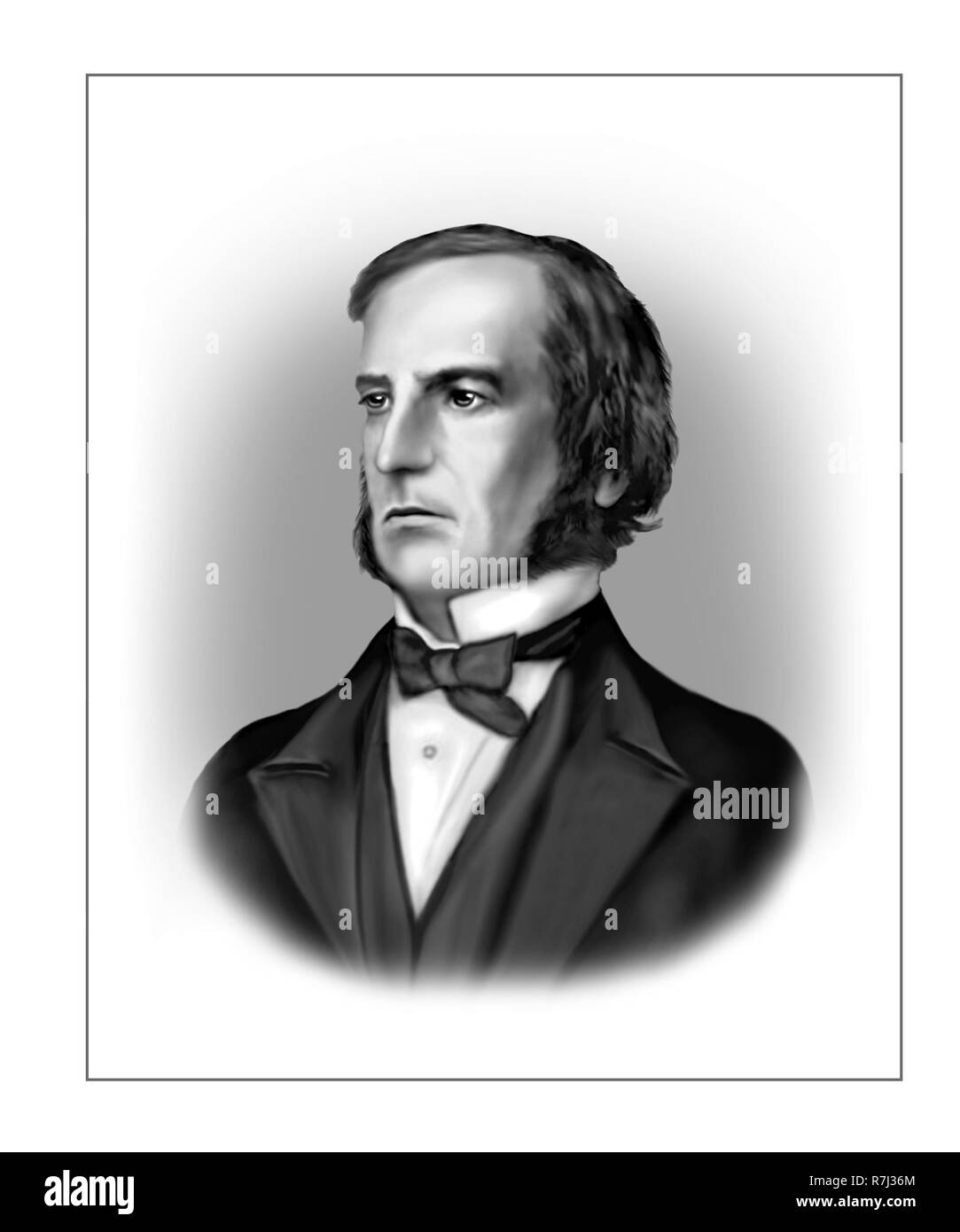 George Boole 1815 - 1864 El matemático inglés Logician Foto de stock