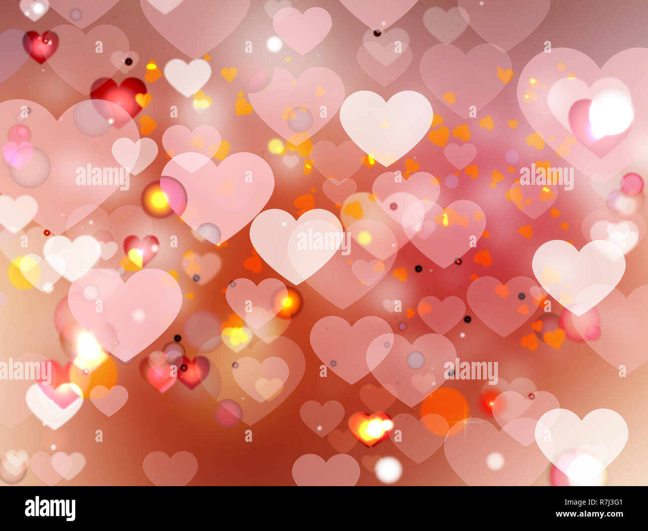 Corazón luces borrosa sobre un fondo de colores de fondo, con bonitos  corazones de color rosa, Corazones textura del fondo Fotografía de stock -  Alamy