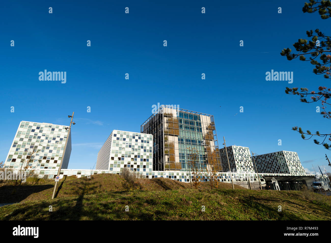 La nueva sede de la Corte Penal Internacional, CPI, en La Haya, Países Bajos Foto de stock