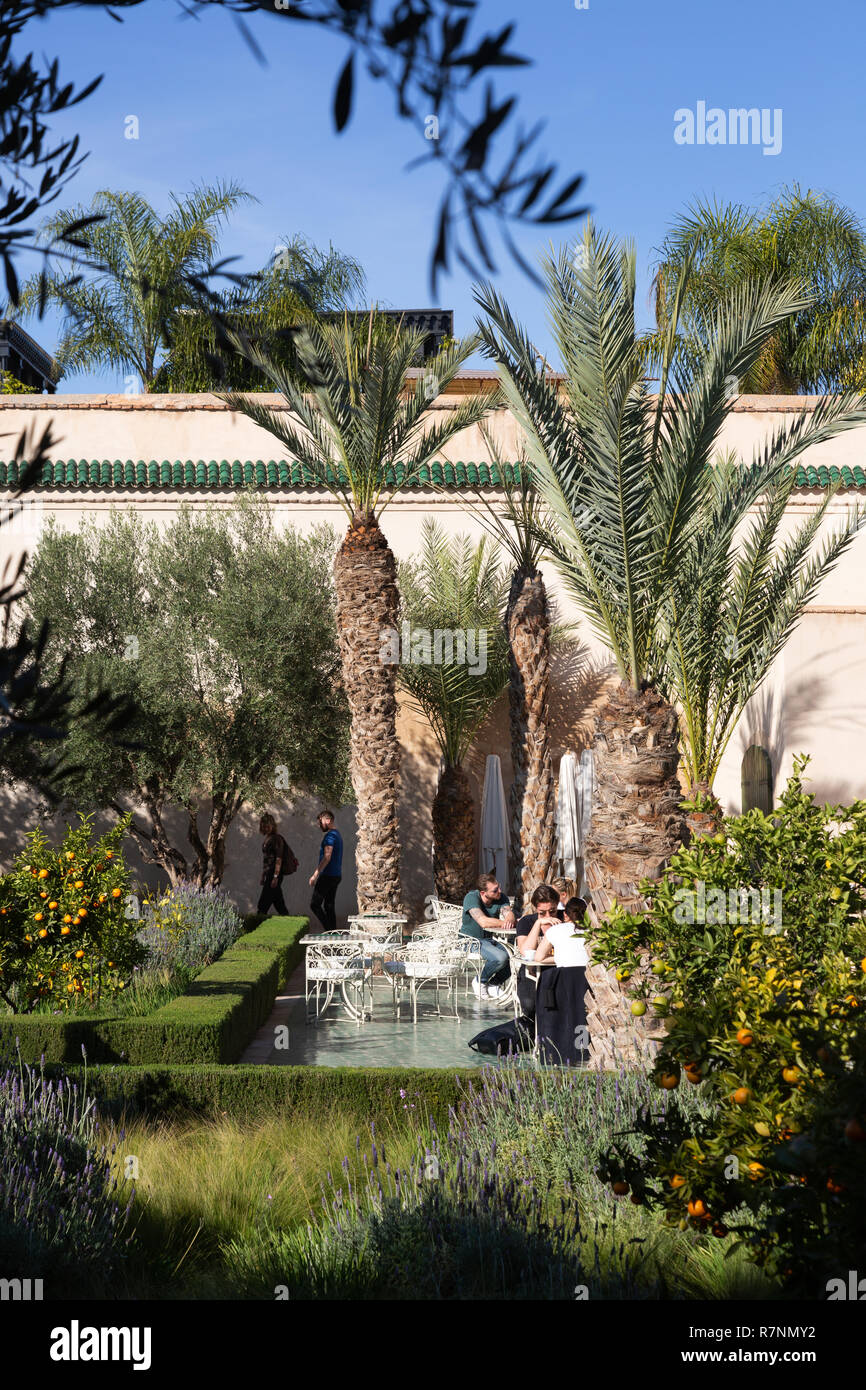 Le Secret Garden Marrakech, aka Le Jardin Secreto, jardín-museo, la medina de Marrakech, Marrakech, Marruecos, Norte de África Foto de stock