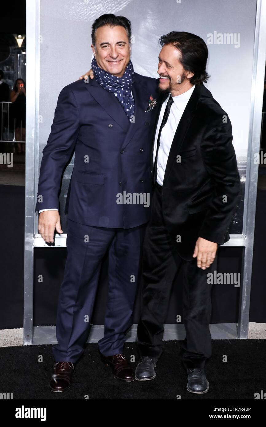 Westwood, California, USA. 10 de diciembre de 2018. Los actores Andy García  y Clifton Collins Jr. llegan a Los Angeles estreno de Warner Bros Pictures'  'La Mula' celebrada en el Regency Village