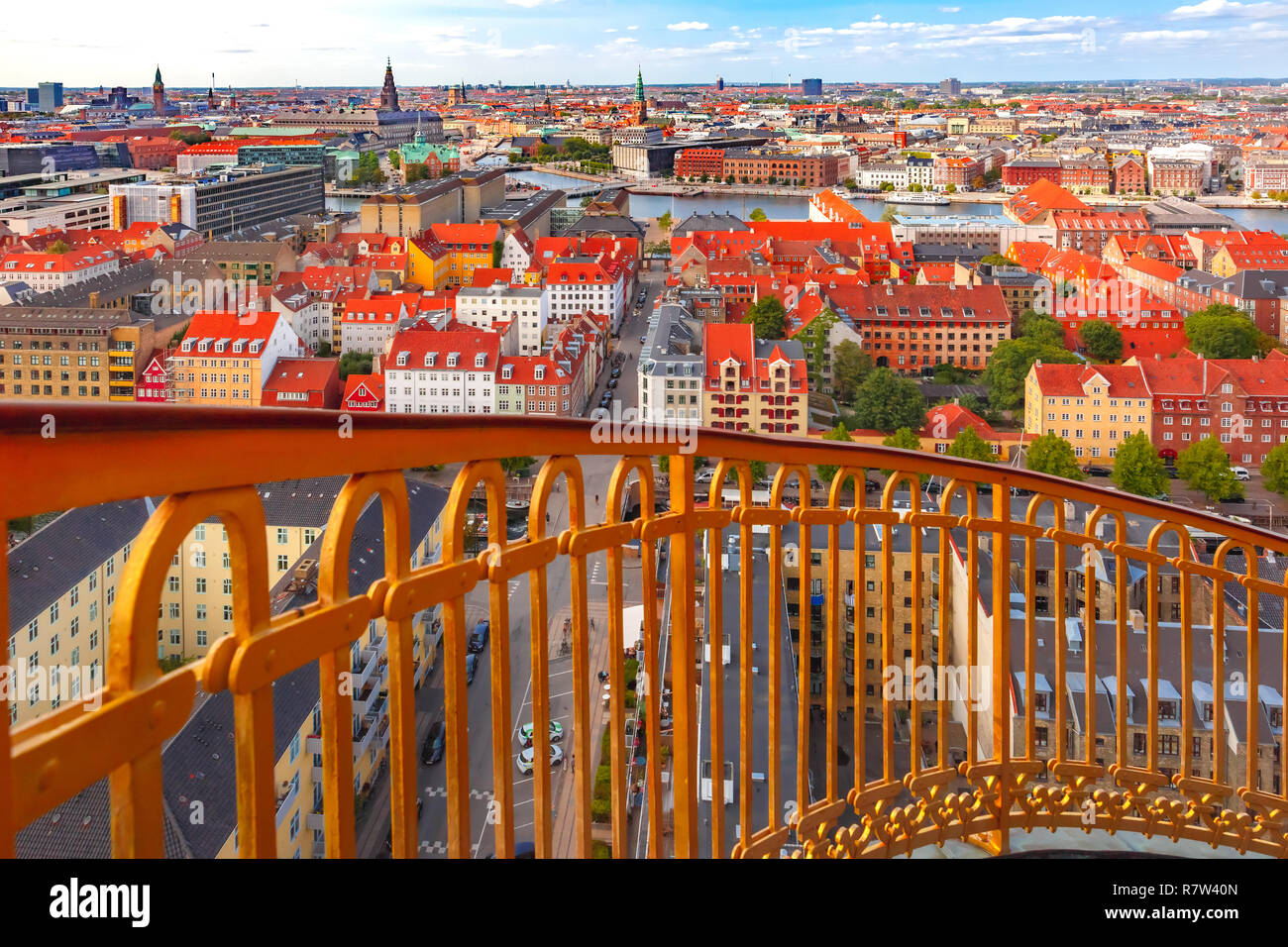 Vista aérea de Copenhague, Dinamarca Foto de stock