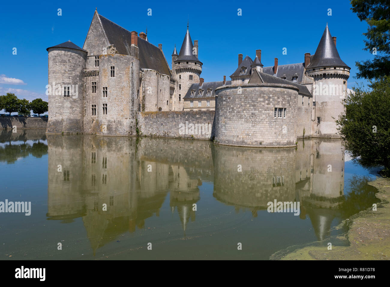 Château de Sully-sur-Loire, Valle del Loira, Francia Foto de stock