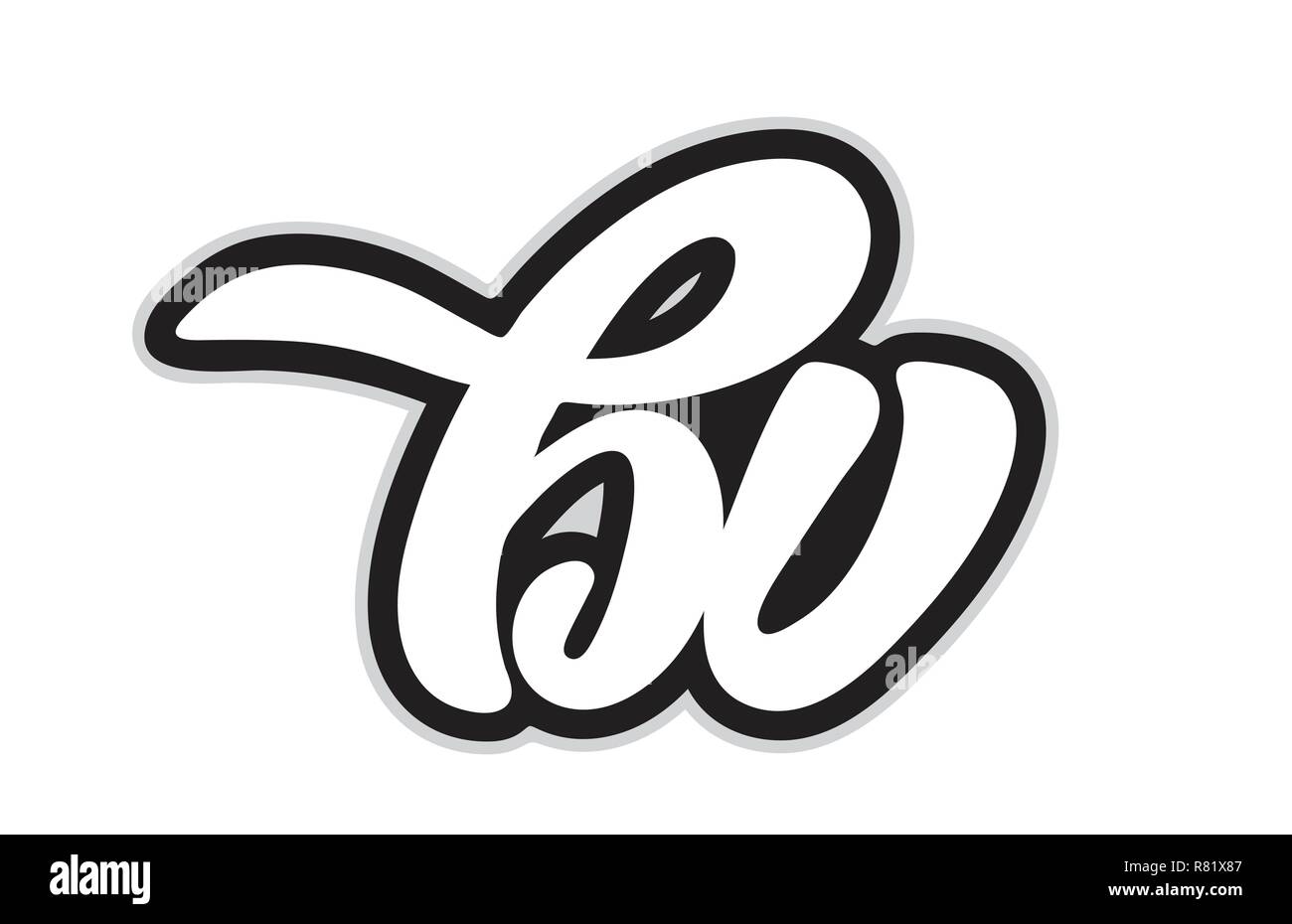 Diseno De Blanco Y Negro La Combinacion De Letras Del Alfabeto Bv B V Adecuados Como El Logotipo De Una Empresa O Negocio Imagen Vector De Stock Alamy