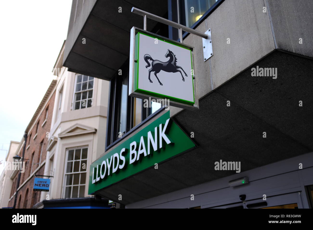 Los bancos Lloyds en Shrewsbury Foto de stock