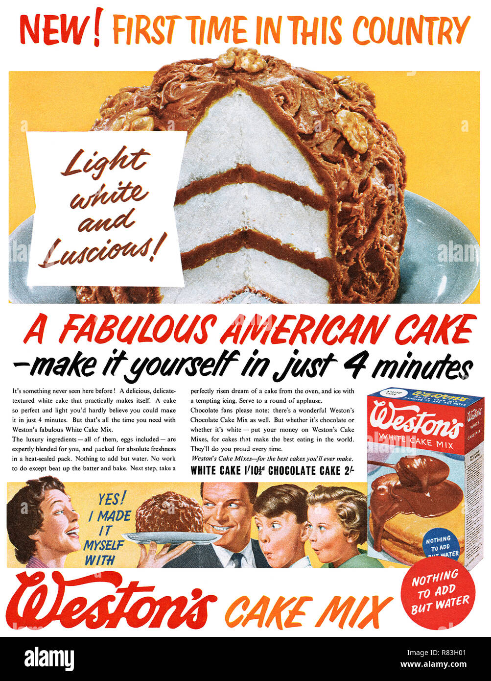 Vintage advertisement cake fotografías e imágenes de alta resolución - Alamy