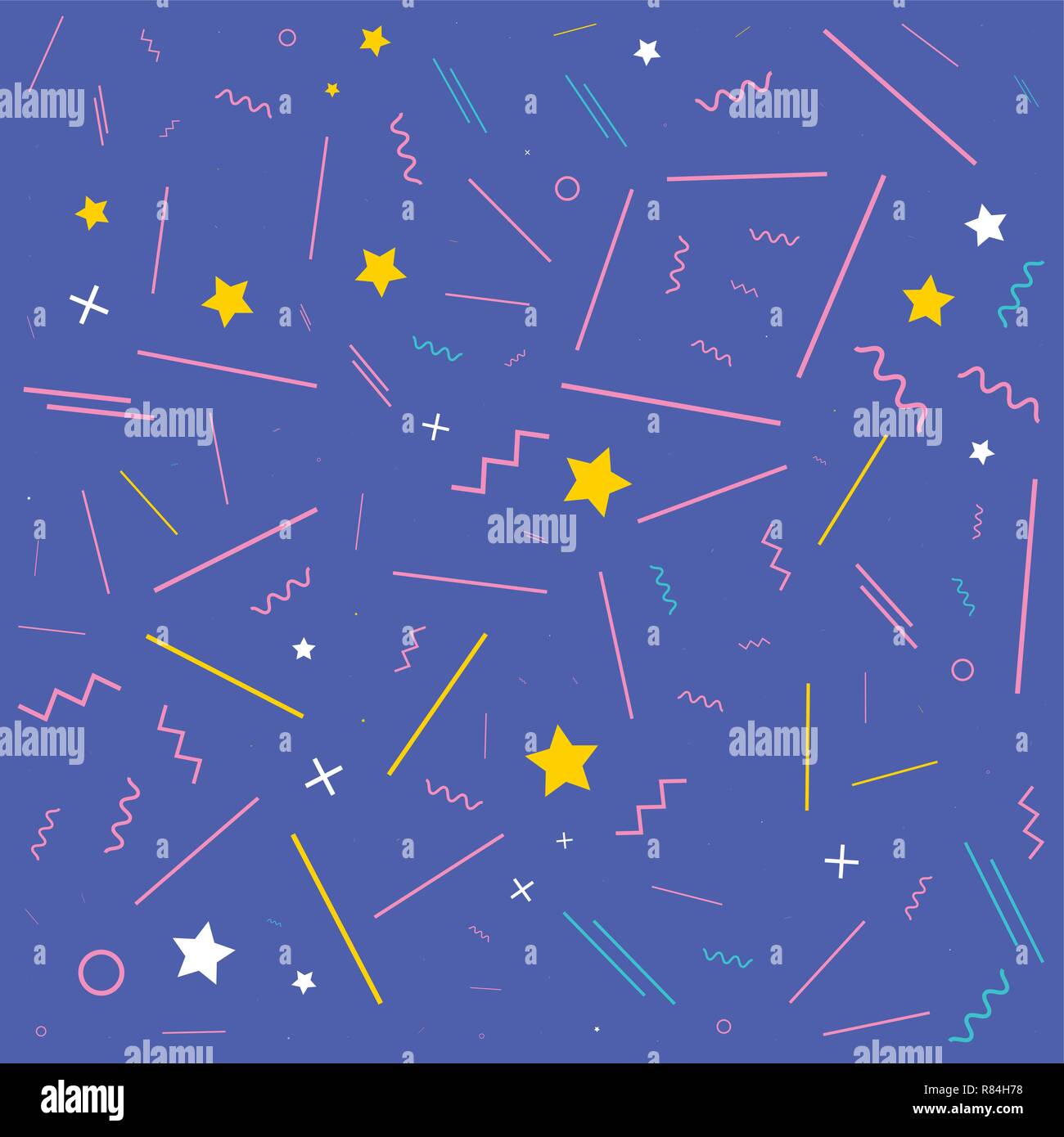 Patrón de estrellas y figuras geométricas, diseño de ilustraciones  vectoriales Imagen Vector de stock - Alamy