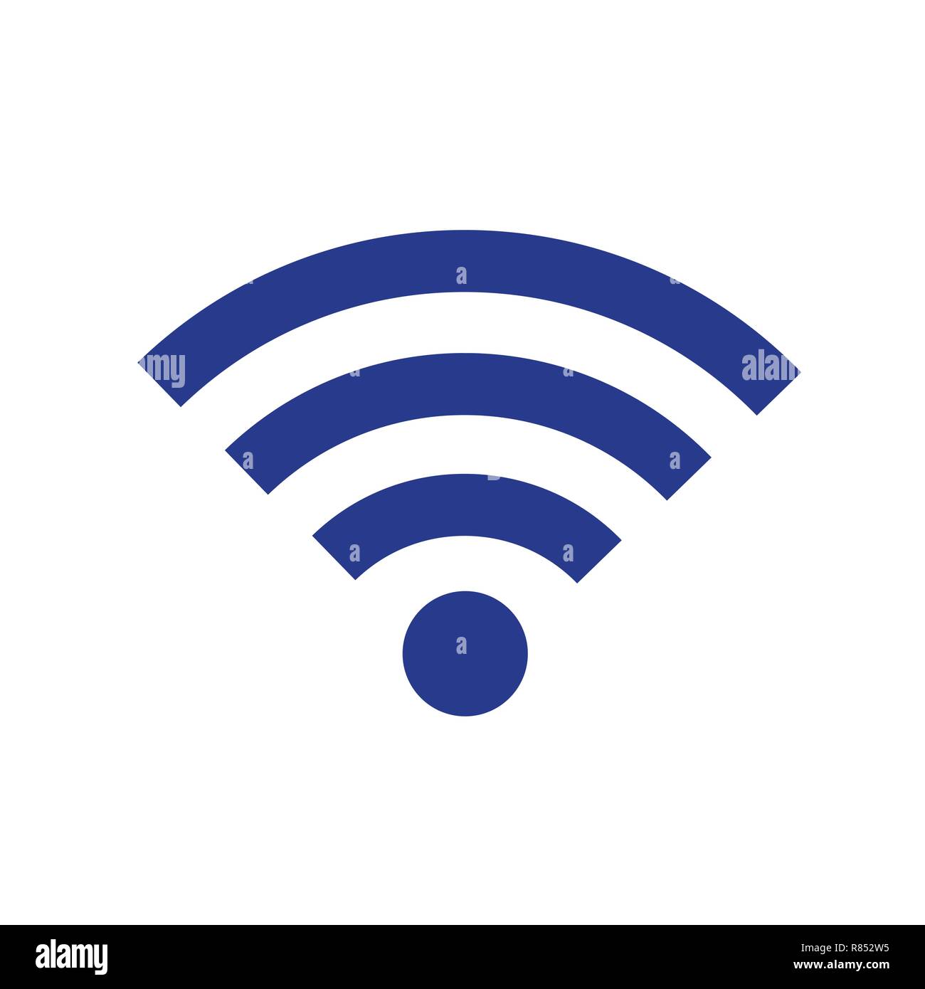 Icono simple tecnología wifi azul illunstration vectoriales EPS10 Ilustración del Vector