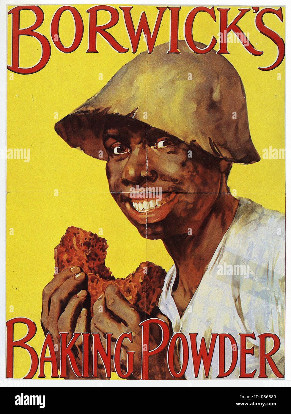Polvo de hornear Borwicks 1898 - Vintage poster publicitario Foto de stock
