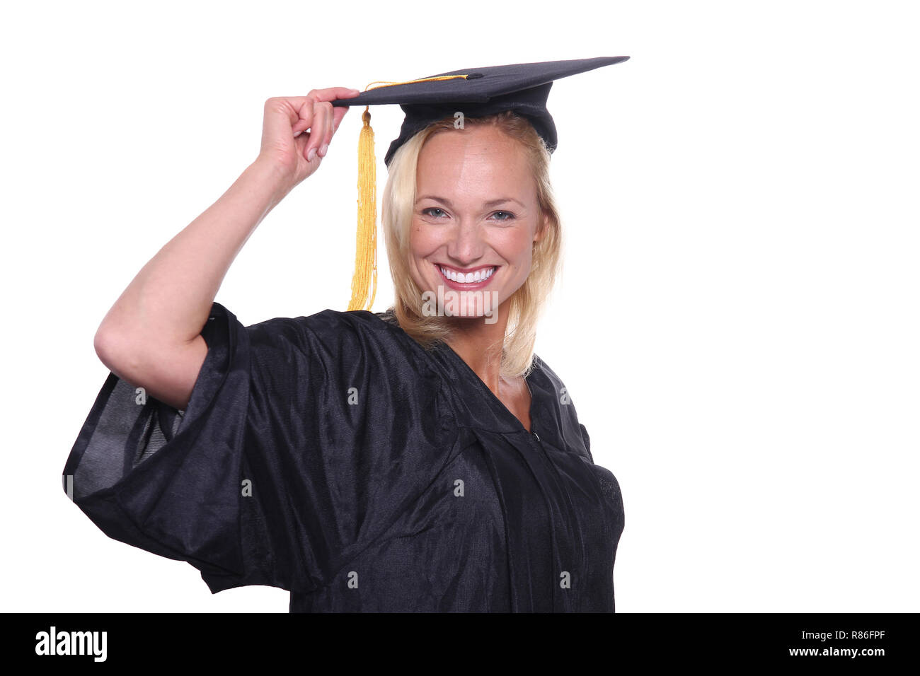 Retrato de una hermosa mujer caucásica Foto de stock